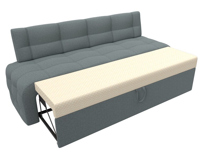 Диван кухонный прямой Люксор, Рогожка, Амур 07 серый