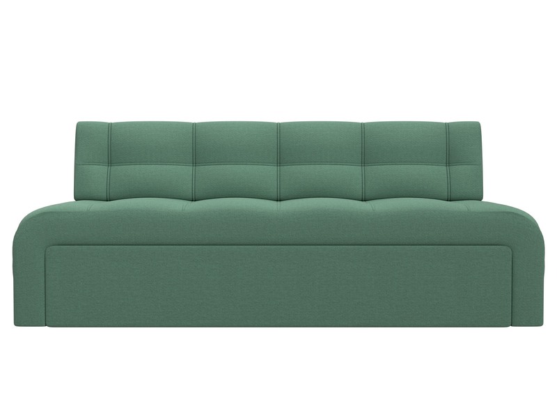 Диван кухонный прямой Люксор, Рогожка, Амур 11 зеленый