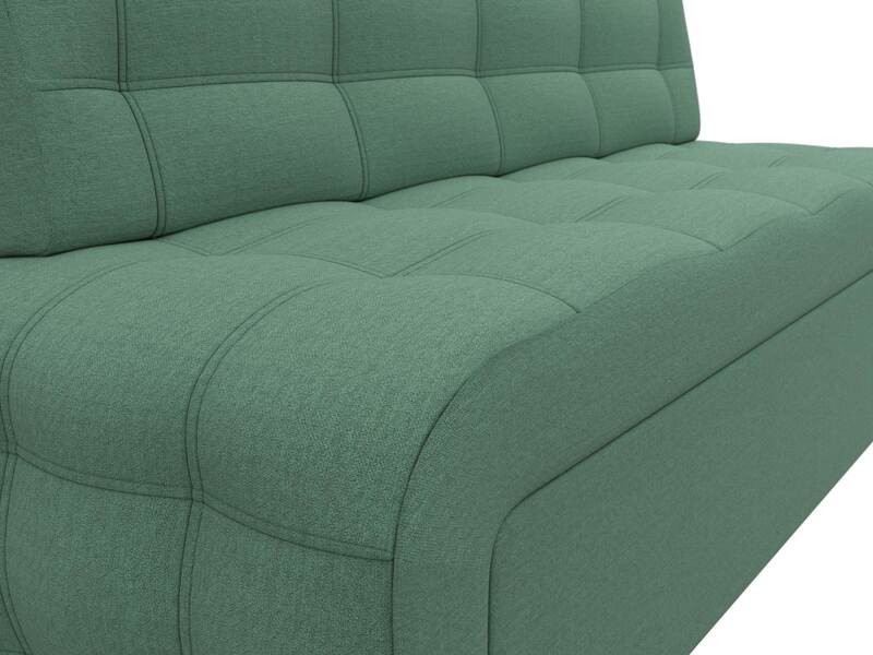 Диван кухонный прямой Люксор, Рогожка, Амур 11 зеленый