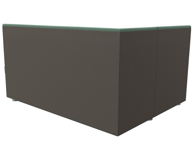 Диван кухонный угловой Уют левый угол, Рогожка, Амур 11 зеленый