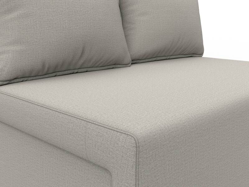 Диван прямой Лагуна, Рогожка, Амур 02 бежевый