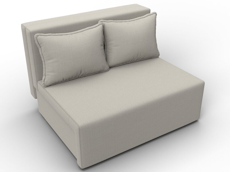 Диван прямой Лагуна, Рогожка, Амур 02 бежевый