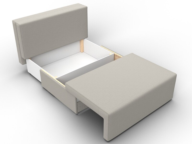 Диван прямой Лагуна, Рогожка, Амур 02 бежевый