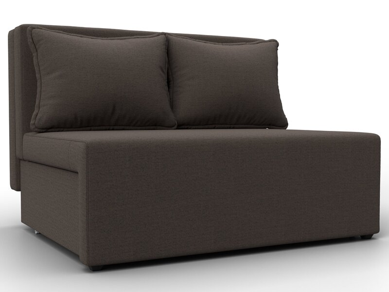 Диван прямой Лагуна, Рогожка, Амур 05 коричневый