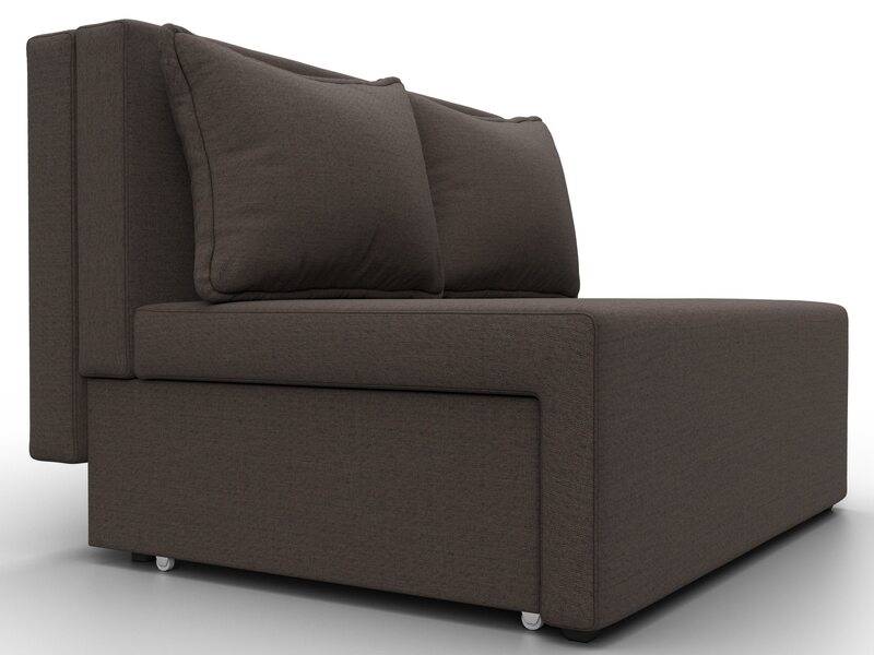 Диван прямой Лагуна, Рогожка, Амур 05 коричневый