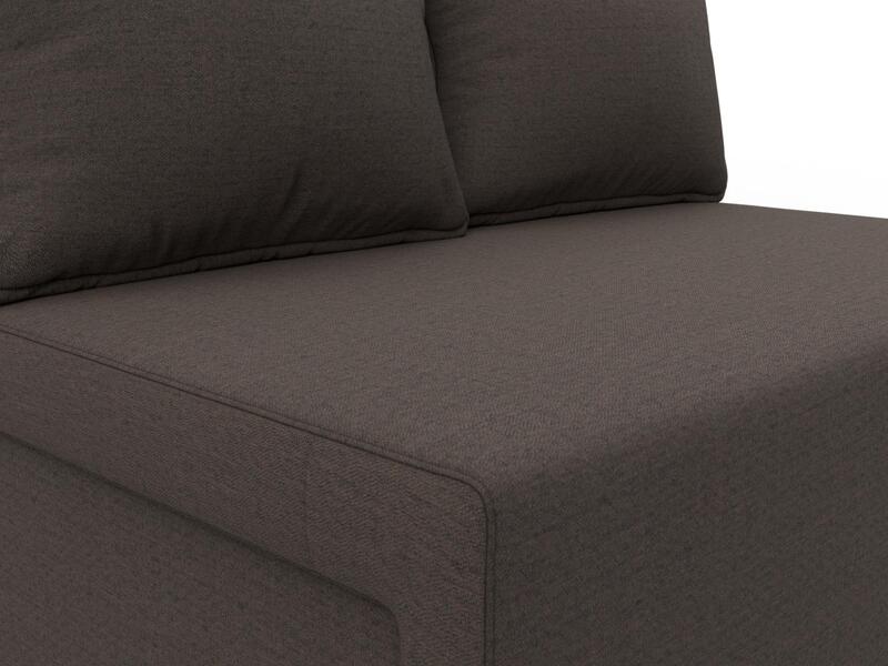 Диван прямой Лагуна, Рогожка, Амур 05 коричневый