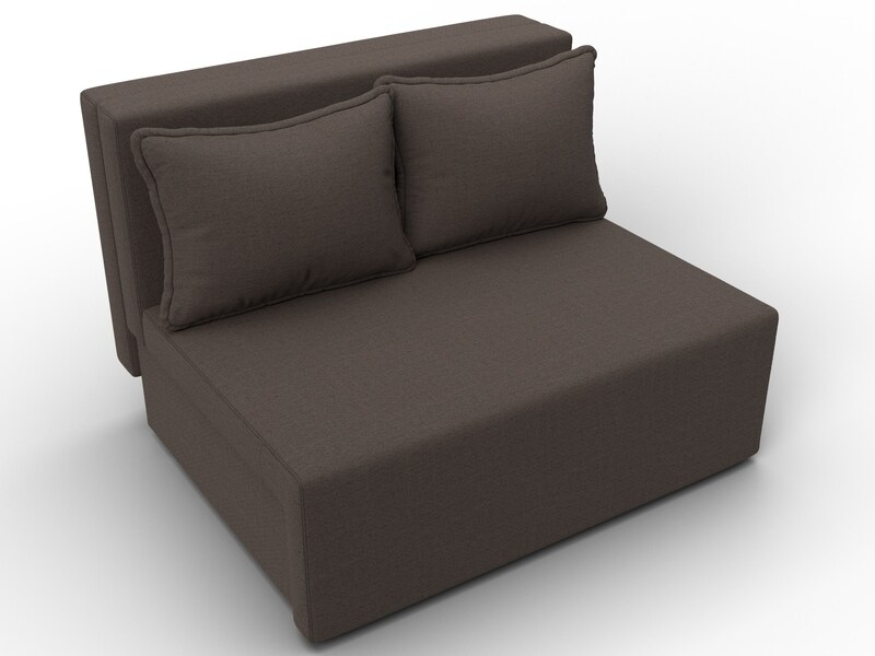 Диван прямой Лагуна, Рогожка, Амур 05 коричневый