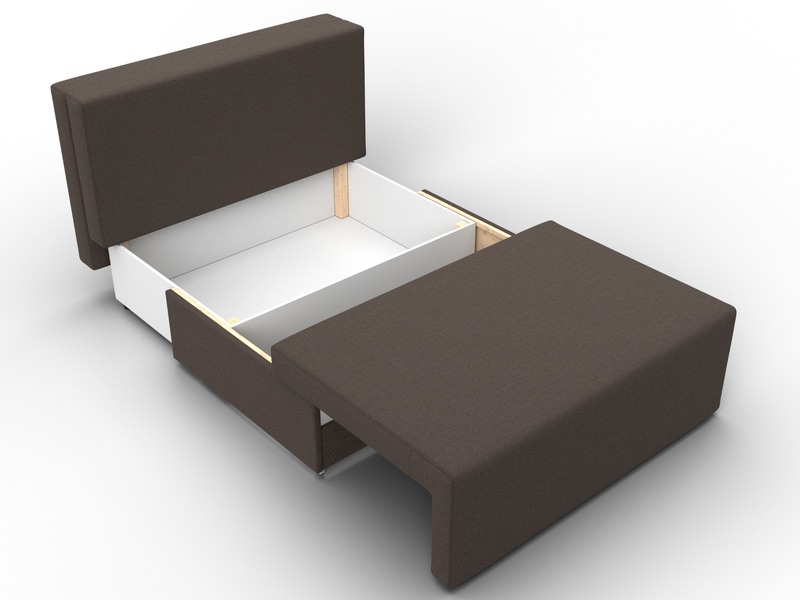 Диван прямой Лагуна, Рогожка, Амур 05 коричневый