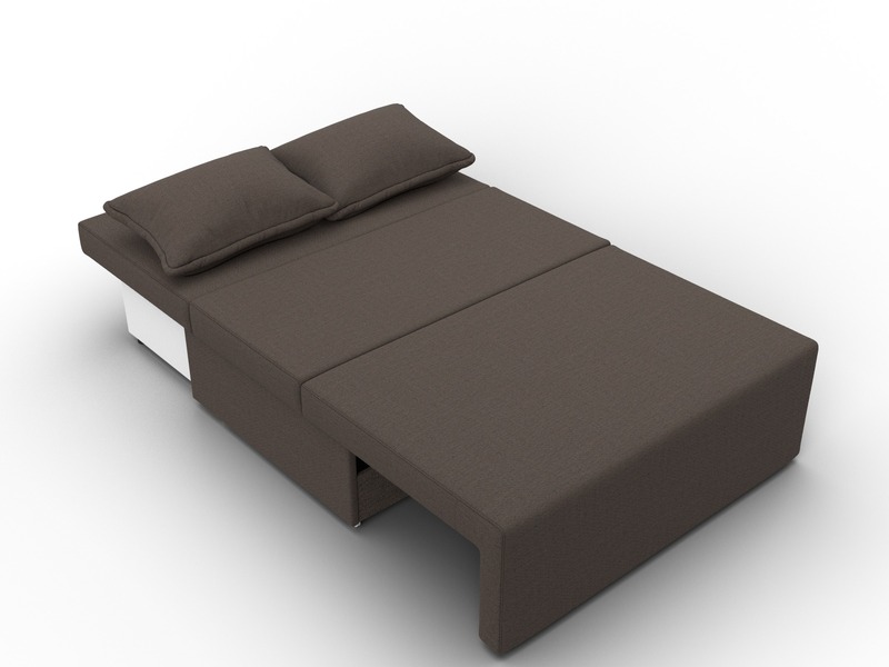 Диван прямой Лагуна, Рогожка, Амур 05 коричневый