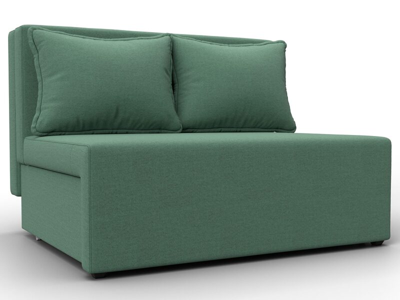 Диван прямой Лагуна, Рогожка, Амур 11 зеленый