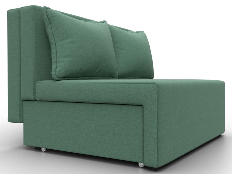 Диван прямой Лагуна, Рогожка, Амур 11 зеленый
