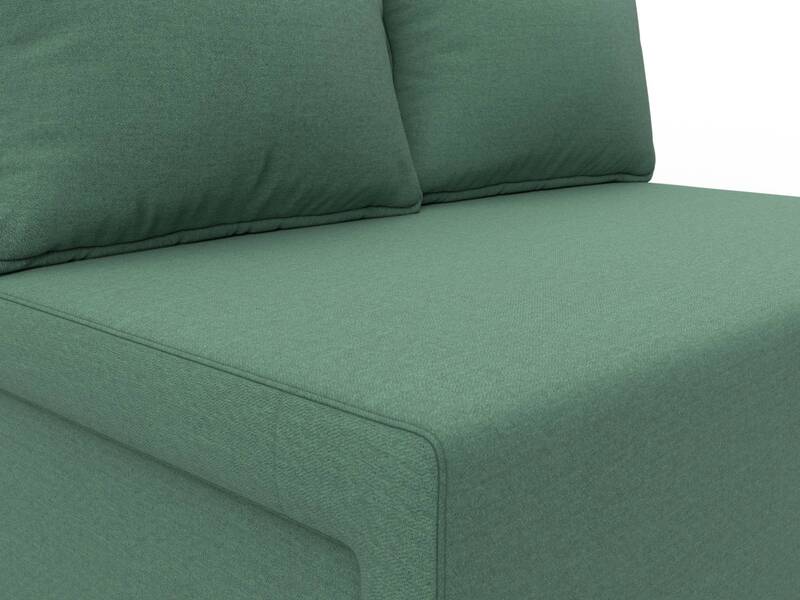 Диван прямой Лагуна, Рогожка, Амур 11 зеленый