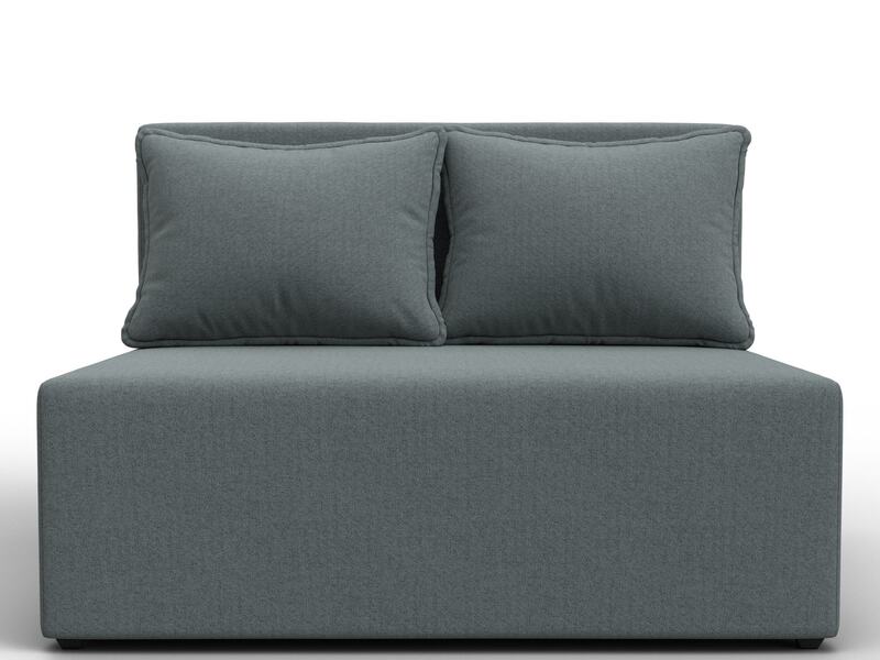 Диван прямой Лагуна, Рогожка, Амур 07 серый