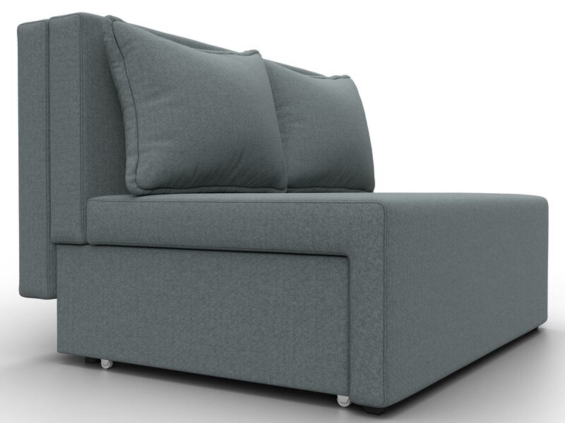 Диван прямой Лагуна, Рогожка, Амур 07 серый