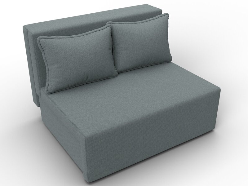 Диван прямой Лагуна, Рогожка, Амур 07 серый