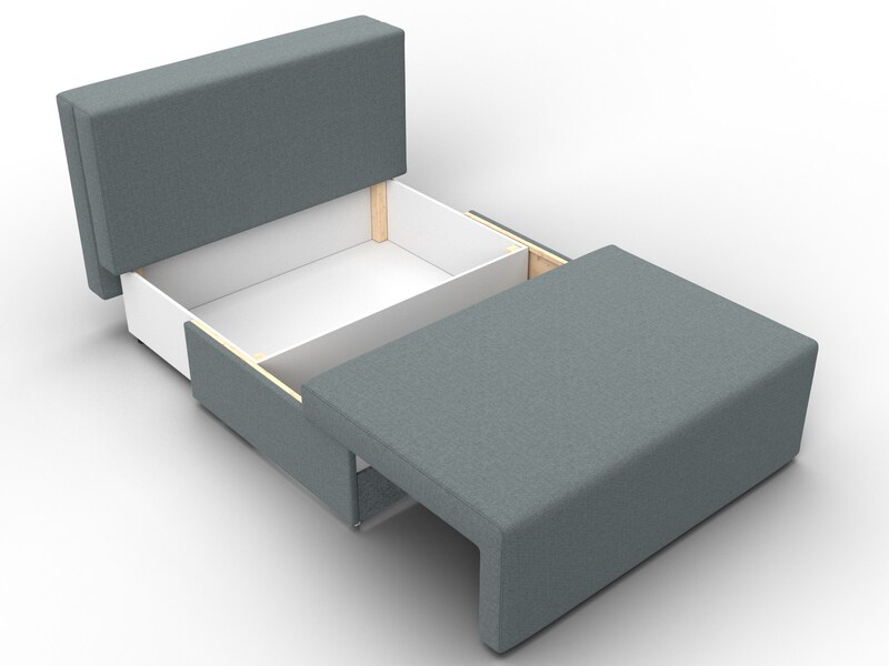 Диван прямой Лагуна, Рогожка, Амур 07 серый