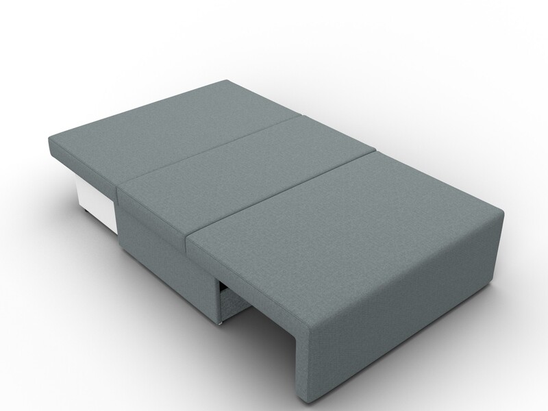 Диван прямой Лагуна, Рогожка, Амур 07 серый