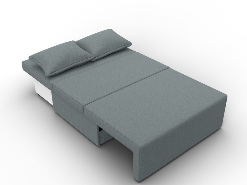 Диван прямой Лагуна, Рогожка, Амур 07 серый