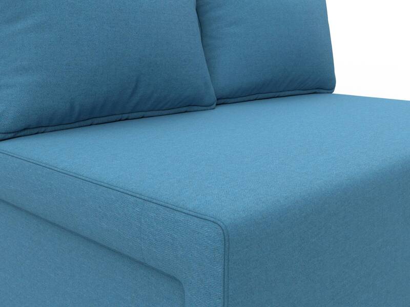 Диван прямой Лагуна, Рогожка, Амур 10 голубой