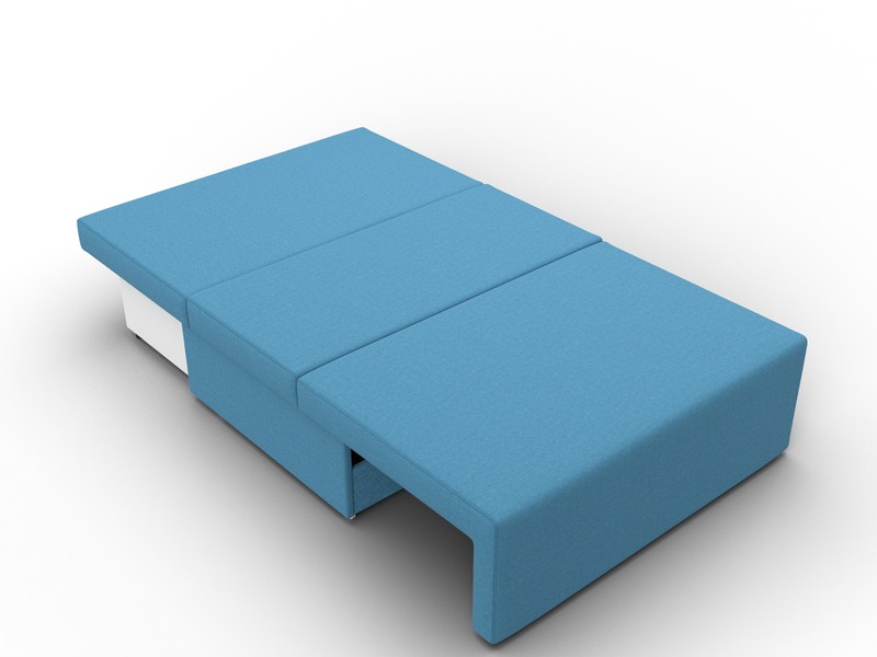 Диван прямой Лагуна, Рогожка, Амур 10 голубой