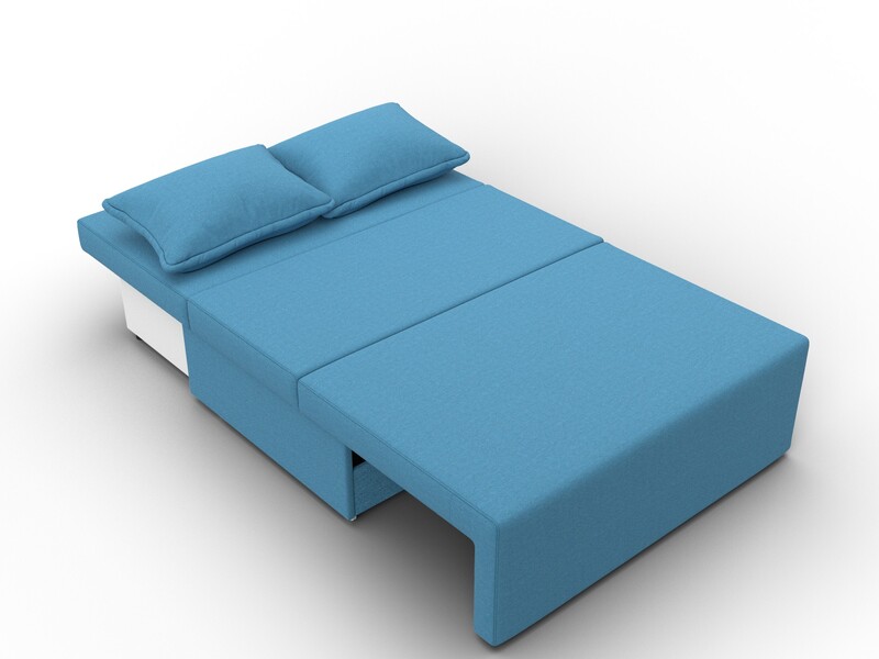 Диван прямой Лагуна, Рогожка, Амур 10 голубой