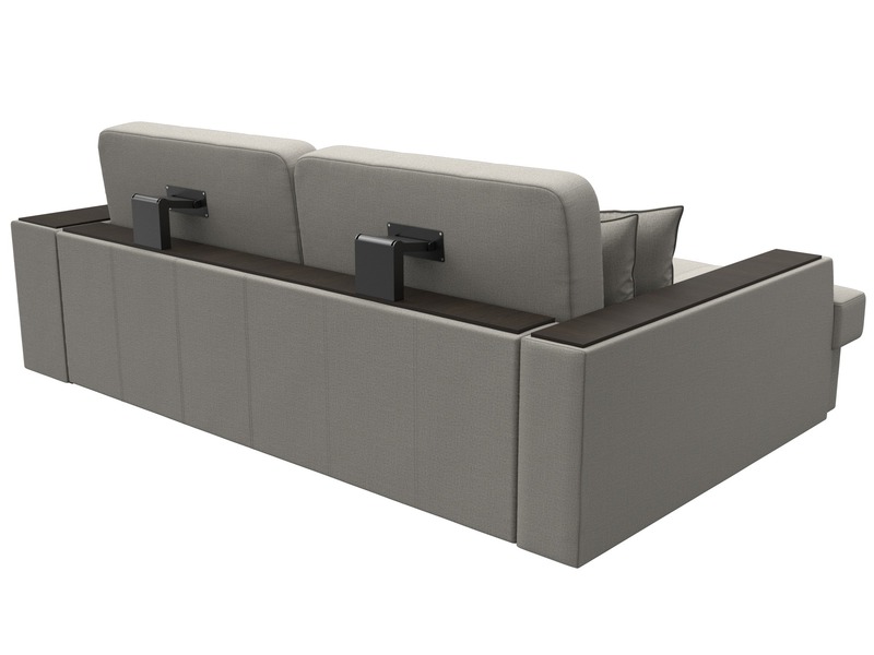 Диван угловой Брюссель левый угол, Рогожка, Амур 02 бежевый