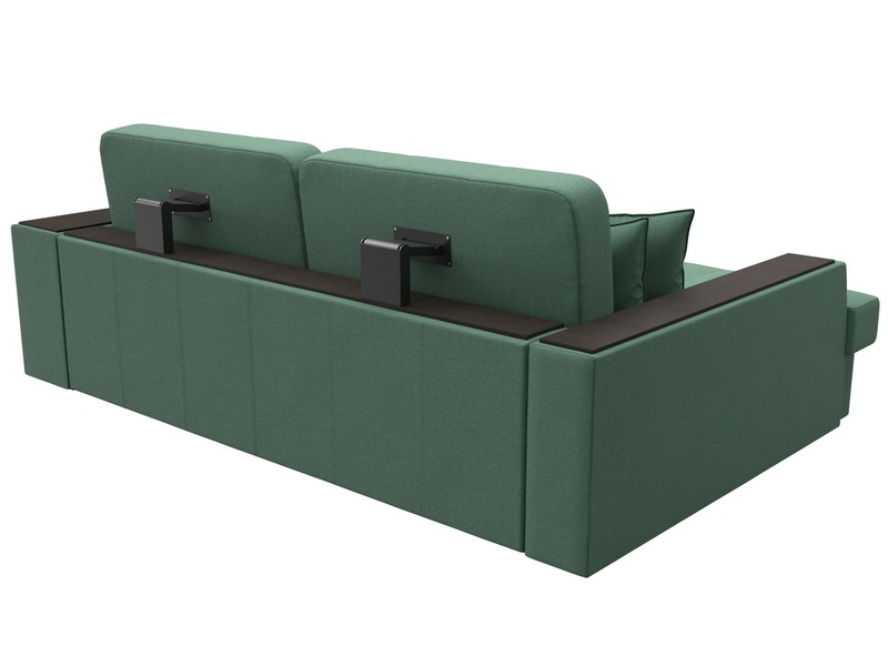 Диван угловой Брюссель левый угол, Рогожка, Амур 11 зеленый