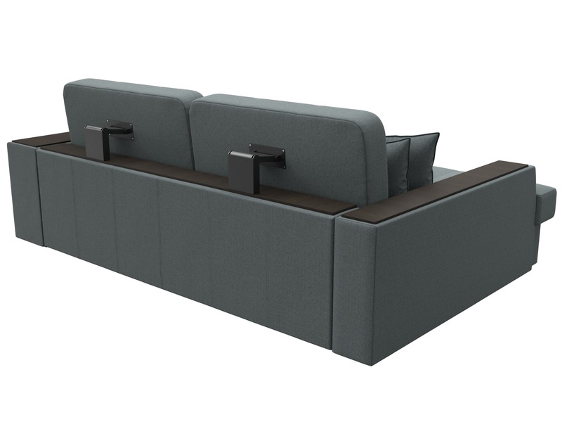 Диван угловой Брюссель левый угол, Рогожка, Амур 07 серый