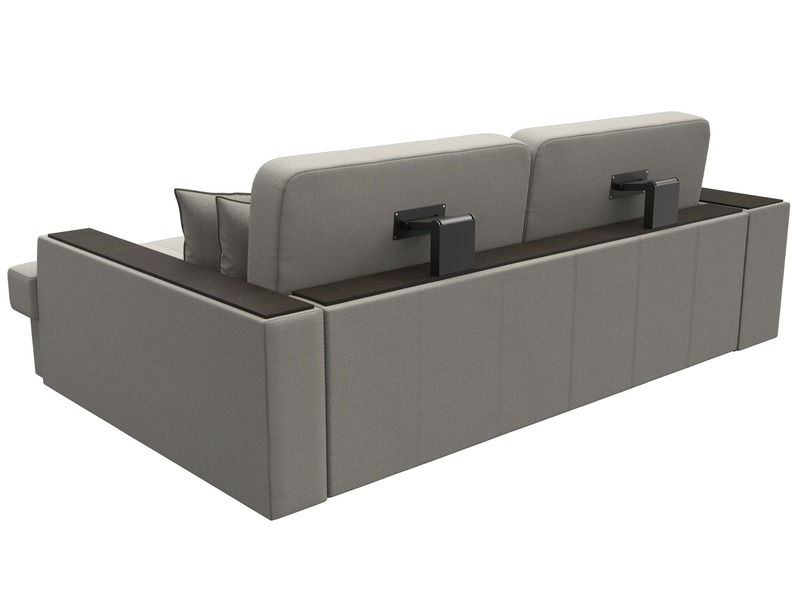 Диван угловой Брюссель правый угол, Рогожка, Амур 02 бежевый