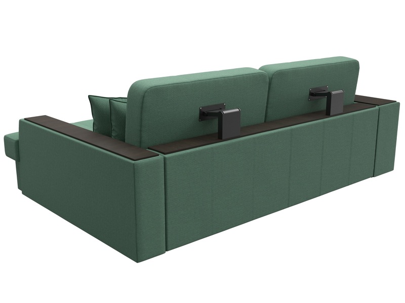 Диван угловой Брюссель правый угол, Рогожка, Амур 11 зеленый