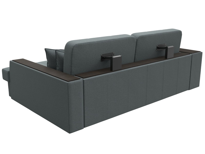 Диван угловой Брюссель правый угол, Рогожка, Амур 07 серый