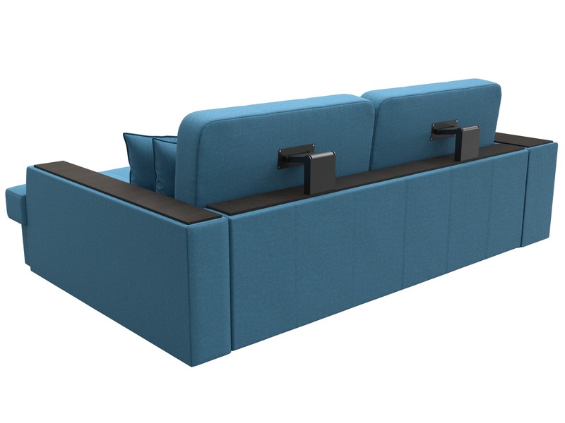 Диван угловой Брюссель правый угол, Рогожка, Амур 10 голубой