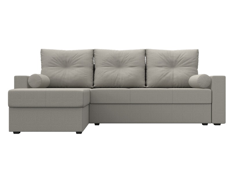 Диван угловой Верона Лайт левый угол, Рогожка, Амур 02 бежевый