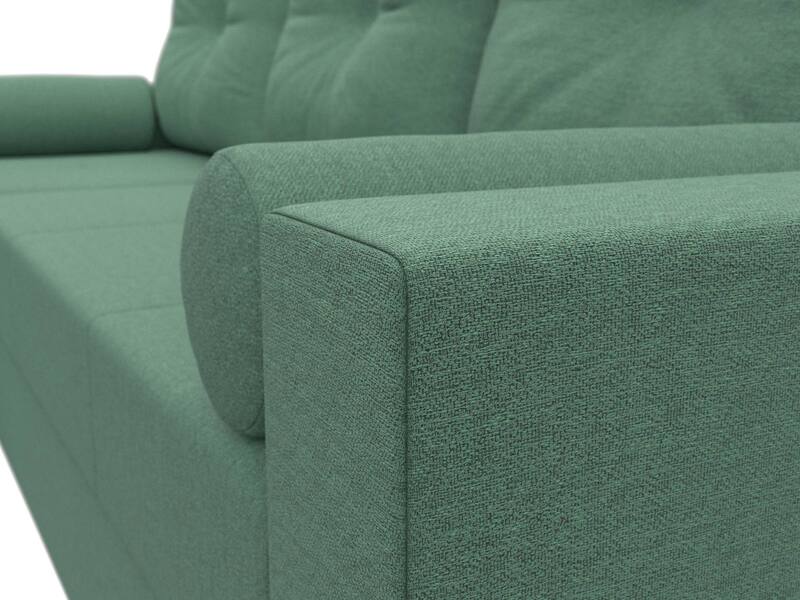 Диван угловой Верона Лайт левый угол, Рогожка, Амур 11 зеленый