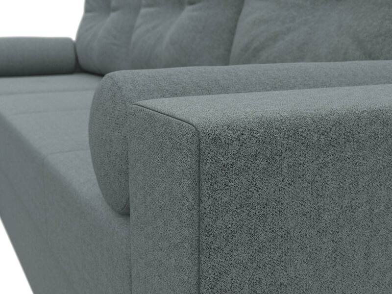 Диван угловой Верона Лайт левый угол, Рогожка, Амур 07 серый