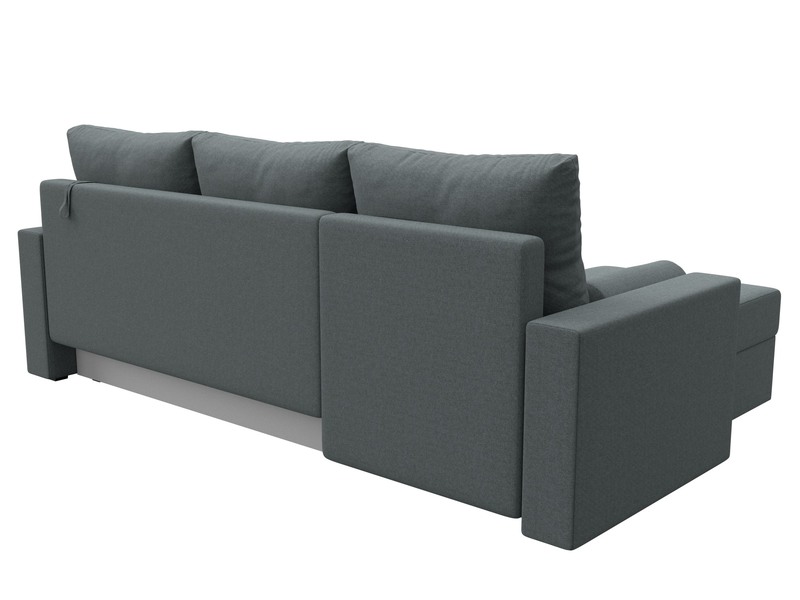 Диван угловой Верона Лайт левый угол, Рогожка, Амур 07 серый