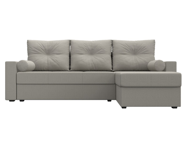 Диван угловой Верона Лайт правый угол, Рогожка, Амур 02 бежевый