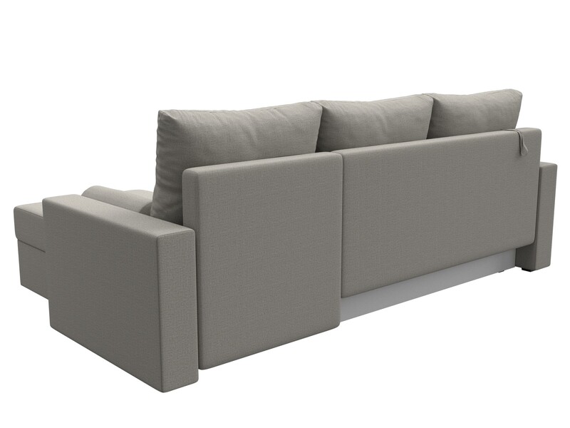 Диван угловой Верона Лайт правый угол, Рогожка, Амур 02 бежевый