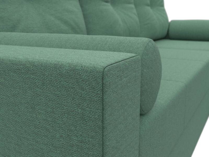 Диван угловой Верона Лайт правый угол, Рогожка, Амур 11 зеленый