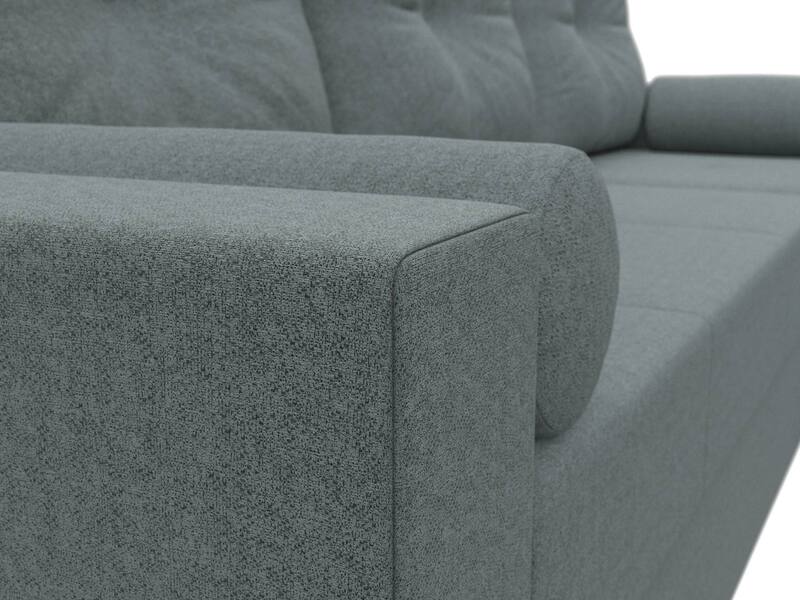 Диван угловой Верона Лайт правый угол, Рогожка, Амур 07 серый