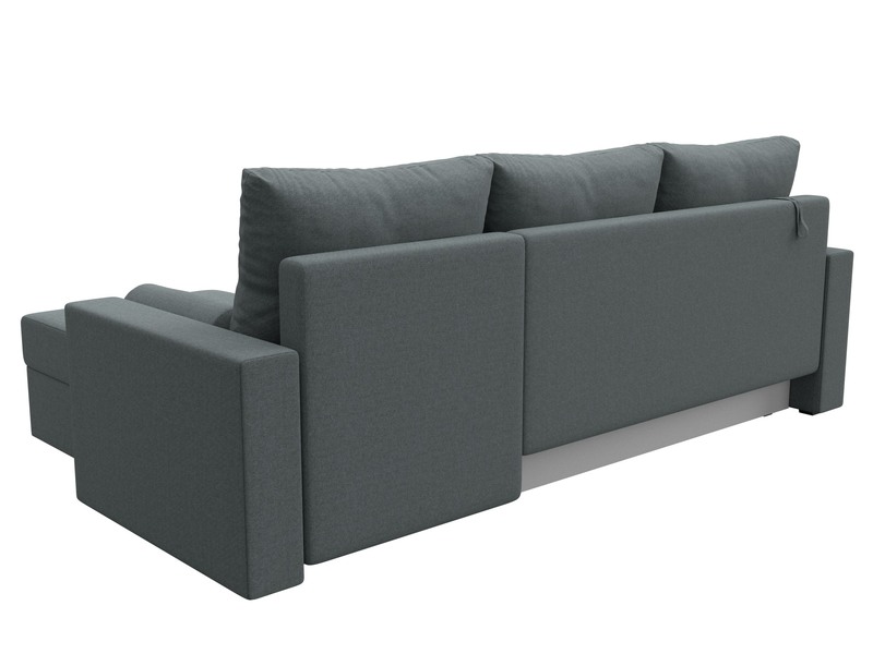 Диван угловой Верона Лайт правый угол, Рогожка, Амур 07 серый