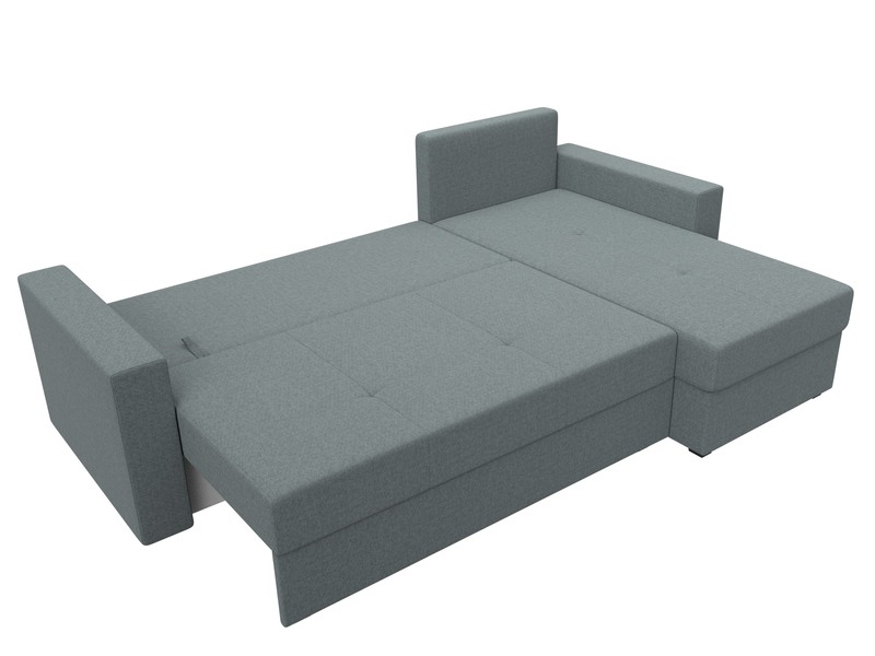 Диван угловой Верона Лайт правый угол, Рогожка, Амур 07 серый