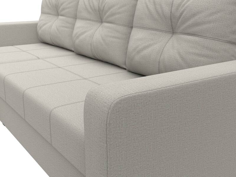 Диван угловой Ливерпуль Лайт левый угол, Рогожка, Амур 02 бежевый