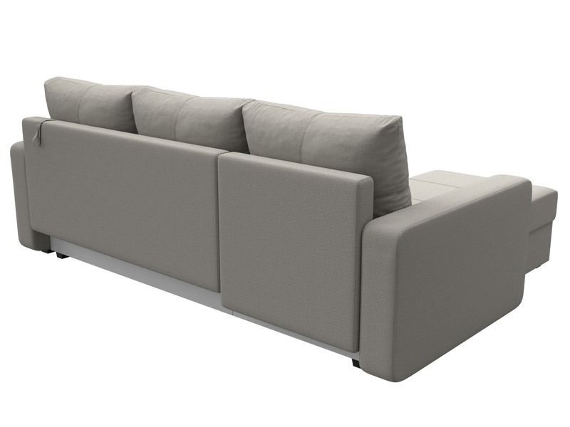 Диван угловой Ливерпуль Лайт левый угол, Рогожка, Амур 02 бежевый