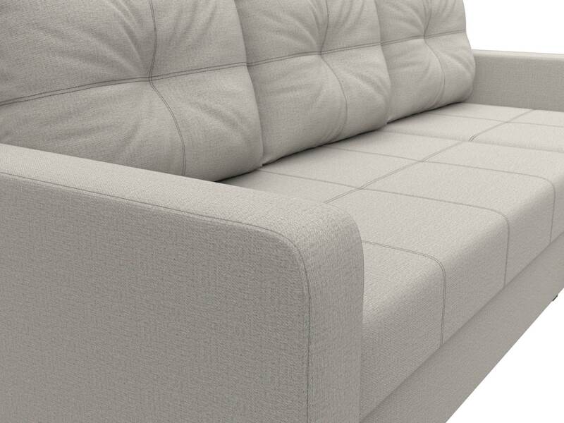 Диван угловой Ливерпуль Лайт правый угол, Рогожка, Амур 02 бежевый