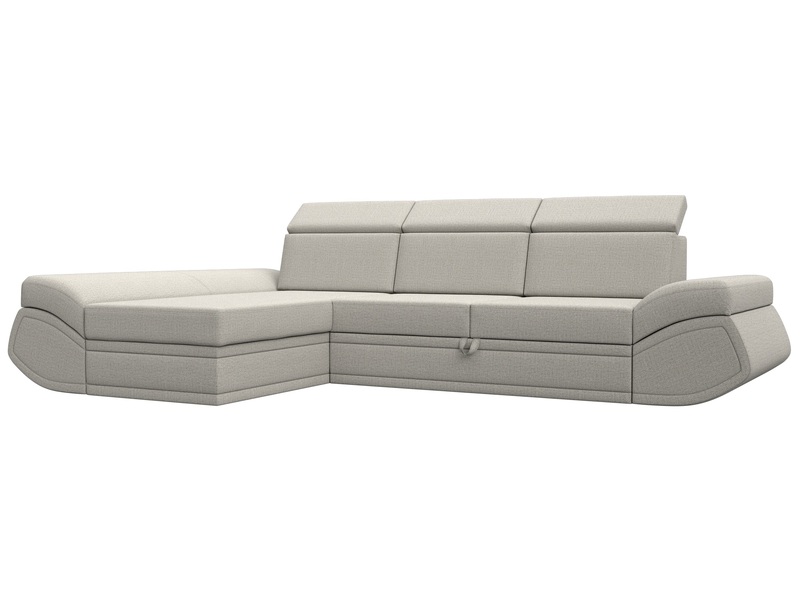 Диван угловой Лига-032 левый угол, Рогожка, Амур 02 бежевый