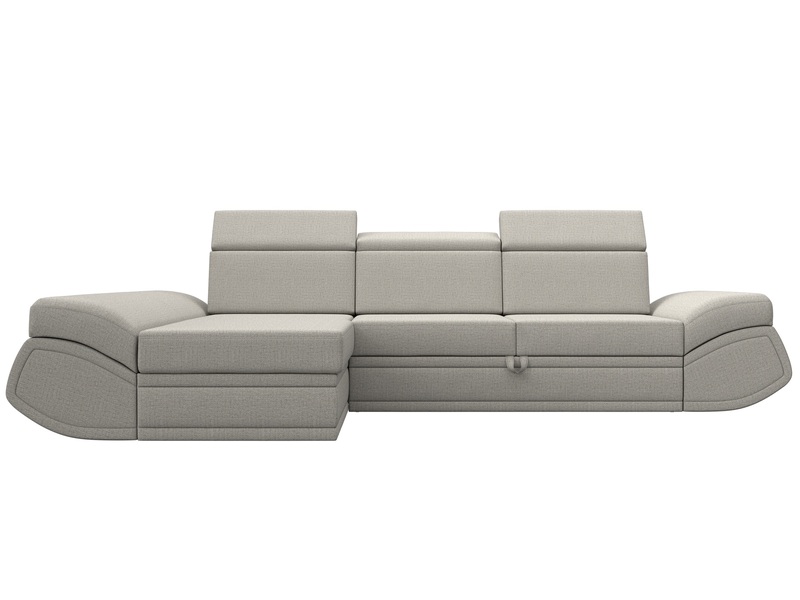 Диван угловой Лига-032 левый угол, Рогожка, Амур 02 бежевый