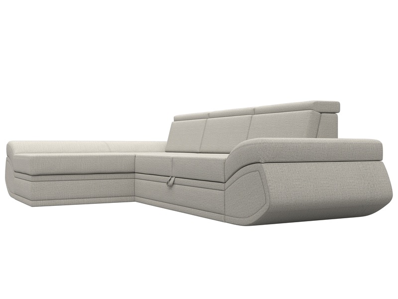 Диван угловой Лига-032 левый угол, Рогожка, Амур 02 бежевый