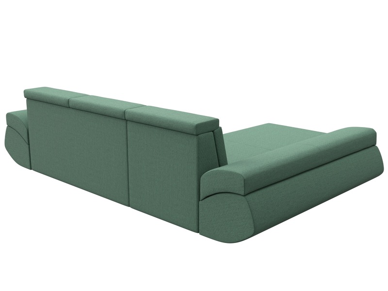 Диван угловой Лига-032 левый угол, Рогожка, Амур 11 зеленый