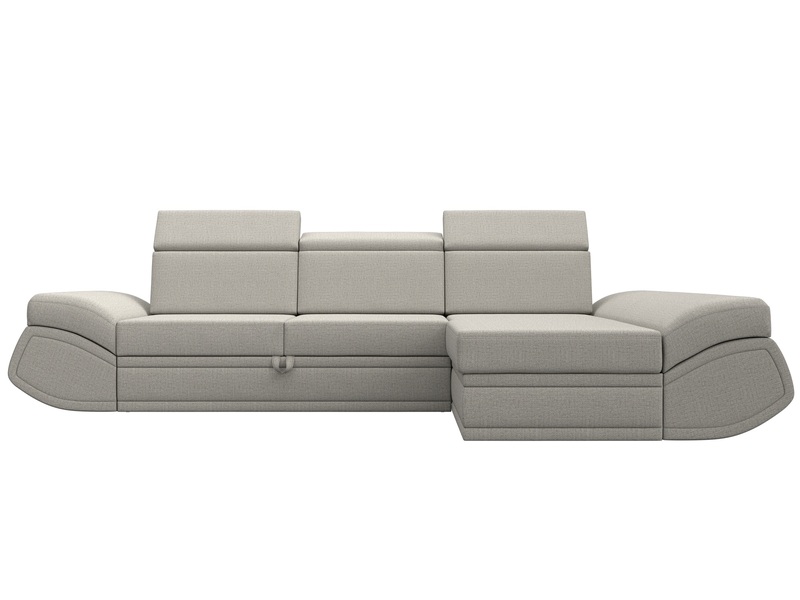 Диван угловой Лига-032 правый угол, Рогожка, Амур 02 бежевый